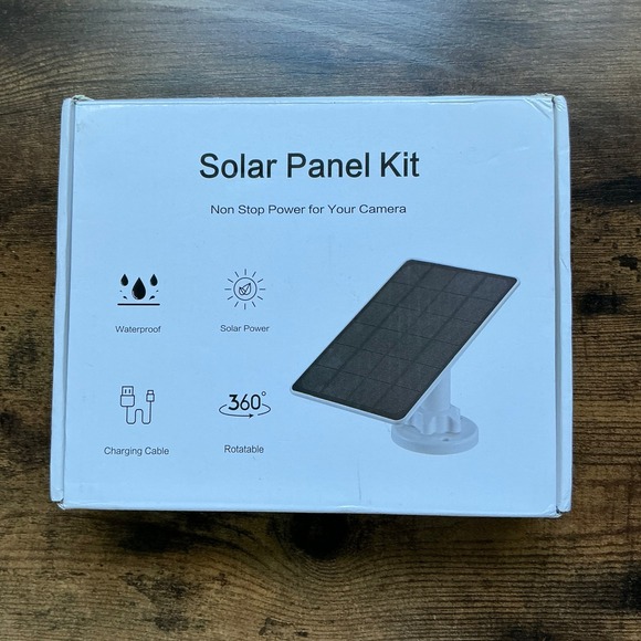 Other - Solar Panel Kit for Security Camera Waterproof USB-C 360 Rotatable White